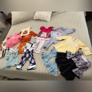 Colorful Girl Clothing Bundle 14 pieces Boutique Brand 6-12 month